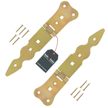 Zawias altanowy wąski do okiennic drzwi złoty 150 mm zestaw 2 szt.