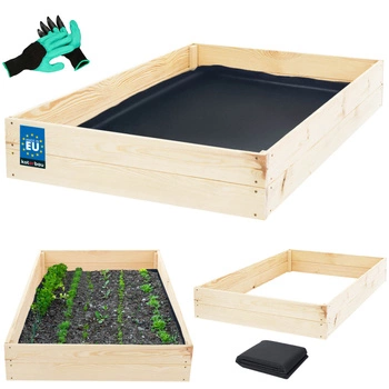 Warzywniak skrzynka drewniana na warzywa zioła uprawowa 120x80x18 cm