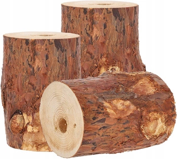 Świeca ogrodowa pochodnia eko drewniany pieniek 2h - 3 szt.