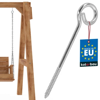 Hak huśtawkowy uchwyt wkręcany do drewna hamaka 230x10 mm