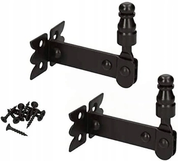 Blokada zamknięcie ogranicznik do okiennic 68 mm - 2 szt. - Kolor czarny