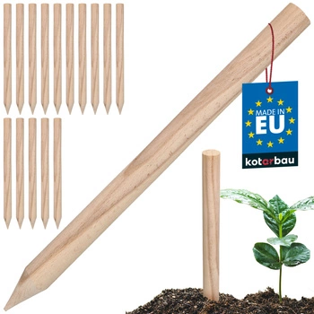 Paliki drewniane bukowe geodezyjne do warzyw drzewek 40 cm zestaw 15 szt.