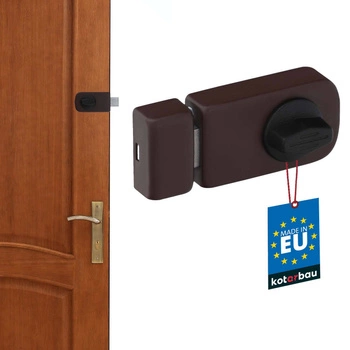 Zamek nawierzchniowy do drzwi bramy brązowy 50 mm