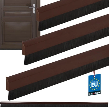Listwa uszczelka pod drzwi brązowa 25 mm 1 m zestaw 3 szt.