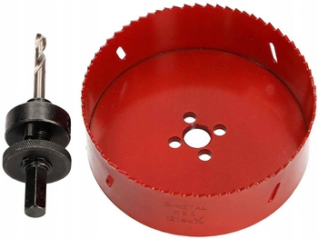 Otwornica bimetalowa 121mm koronka wietrło adapter