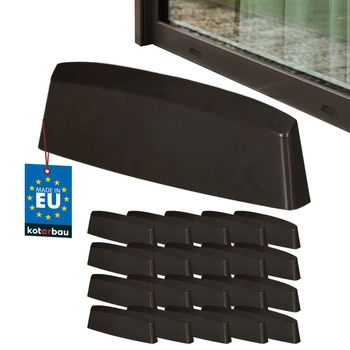 Zaślepka odwodnień do okien PCV brąz 45 mm zestaw 20 szt