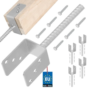 Podstawa słupa z prętem do wmurowania 70 mm zestaw 4 szt.