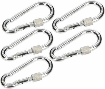 Karabińczyk karabinek skręcany 80 hak do lin - 5 szt.