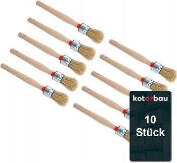 Zestaw pędzle okrągłe pierścieniowe 25mm 10szt.