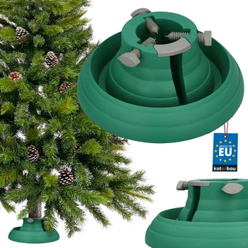 Stojak na choinkę żywą do 2,5 m z pojemnikiem na wodę zielony