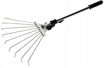 Grabie 9-zębne do liści 320 mm grabki liści trawy z trzonem
