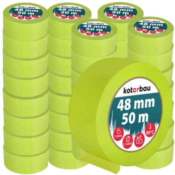 Taśma malarska papierowa neon 48 mm 50 m zestaw 48 szt.