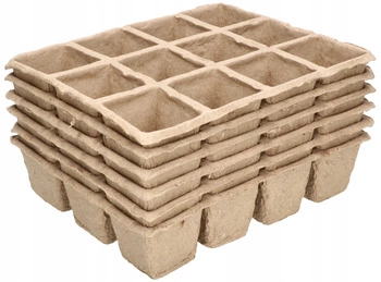 Doniczki torfowe na rozsady sadzonki eko - 6 paletek