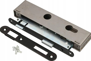 Zamek wpuszczany puszka kaseta lewy prawy 72x34mm - Kolor czarny