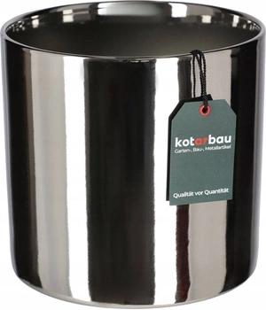 Doniczka donica srebrna ceramiczna połysk fi 230