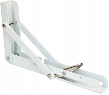 Kątownik wspornik składany pod półkę 200 biały