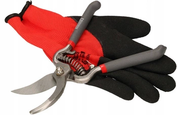 Zestaw sekator rękawice nożyce do krzewów gałęzi