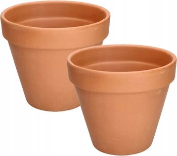 Doniczka gliniana ceramiczna terakota fi 19 zestaw 2 szt.