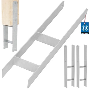 Podstawa słupa h do wmurowania stalowa ocynk srebrna 140 mm zestaw 2 szt.