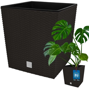 Doniczka ogrodowa rattan z wkładem umbra 40x40 cm