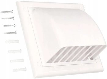 Osłona wywiewna kanału okrągłego biała fi 125mm