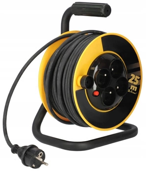 Zwijak przedłużacz bębnowy 3x1 budowlany z/u 25m