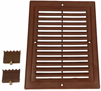 Kratka wentylacyjna plastikowa skręcana 140x210 - Kolor brązowy