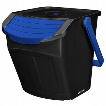Kosz pojemnik do segregacji śmieci odpadów niebieski 25l