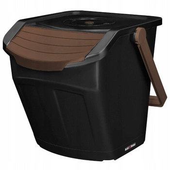 Kosz pojemnik do segregacji śmieci odpadów brązowy 25l