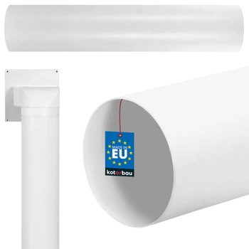 Kanał wentylacyjny okrągły rura pvc biały 50 cm fi 100 mm