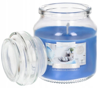 Świeca świeczka mała zapachowa w szkle z wieczkiem 28 h - anty tytoń