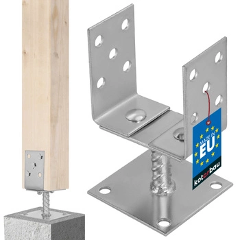 Podstawa słupa przykręcana u 0-125 mm wspornik kotwa na stopce - Kolor srebrny