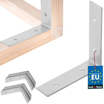 Kątownik ciesielski nierdzewny ocynkowany 80x80x20 mm zestaw 25 szt