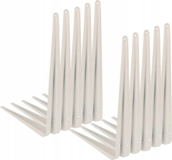 Kątownik pod półkę wspornik podpórka 35x30 cm 10 szt. - Kolor biały