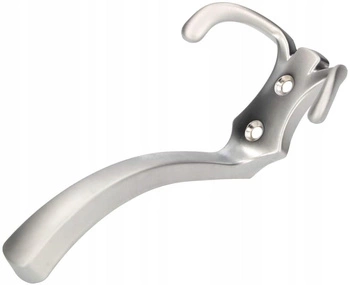 Wieszak ścienny meblowy podwójny mat chrom