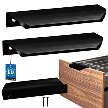 Uchwyt meblowy aluminium czarny mat 96/116 mm zestaw 2 szt