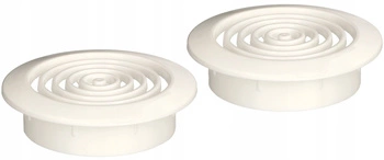 Kratka osłona wentylacyjna okrągła mini fi 45 mm 2 szt. - Kolor biały