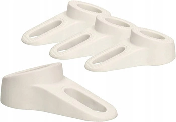 Odbojnik klin stoper dwustronny drzwi okien - 4 szt. - Kolor biały