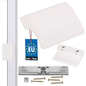 Zatrzask balkonowy pochwyt drzwi zamek palacza aluminiowy - Kolor biały