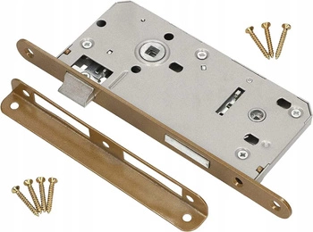 Zamek wpuszczany 90/50 mm z dźwignią wc łazienki