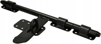 Rygiel 340mm zasuwa garażowa drzwi bram wąska czarna