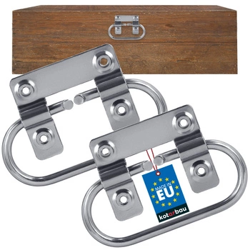 Uchwyt do skrzyni kufrów szuflad ocynk srebrny 13 cm zestaw 2 szt.