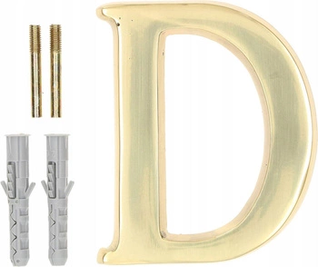 Litera "d" na dom drzwi elewację z mosiądzu 10 cm