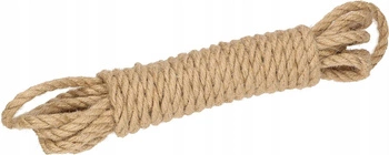 Lina jutowa skręcona naturalna żeglarska 10 mm x 10 m