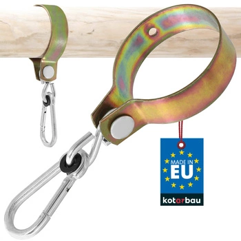 Obejma hak huśtawkowy karabińczyk mocowanie 100 mm - Kolor złoty