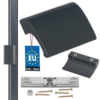 Zatrzask balkonowy pochwyt drzwi zamek palacza aluminiowy - Kolor antracyt