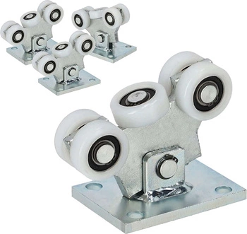 Wózek wahliwy 5-rolkowy do bram przesuwnych - 4 szt.