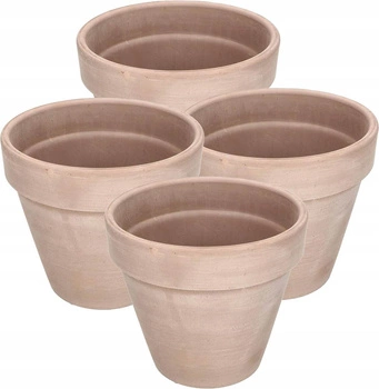 Doniczka gliniana ceramiczna terakota fi 15 zestaw 4 szt.