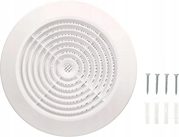 Kratka wentylacyjna sufitowa z kołnierzem 125mm