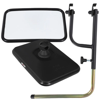 Lusterko na gałkę ze wspornikiem uniwersalnym do ciągnika 31x20,5 cm